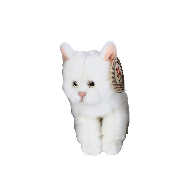  peluche chat blanc 25 cm 